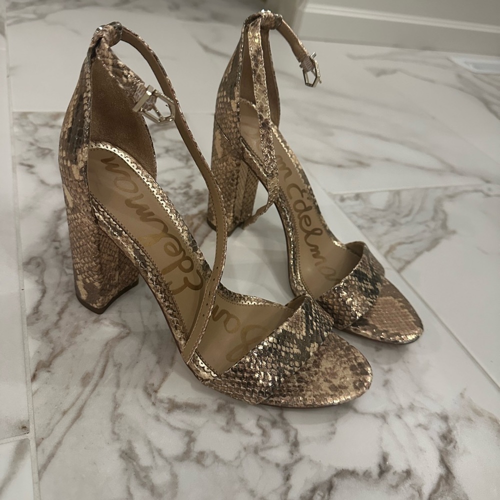 Sam Edelman Snakeskin Heels NWOT